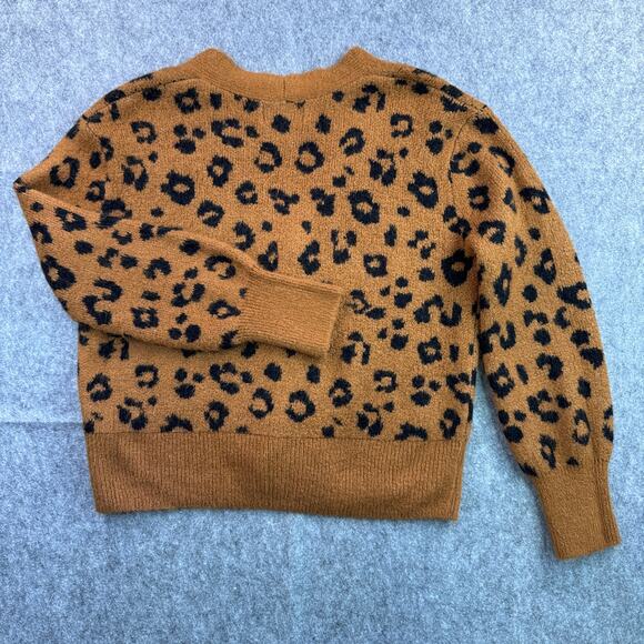 Old Navy Women's Oversized XS Leopard Carmel/Black Cardigan - Picture 7 of 8